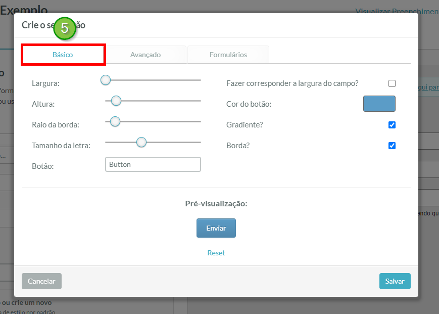 Configurações Básicas do Botão