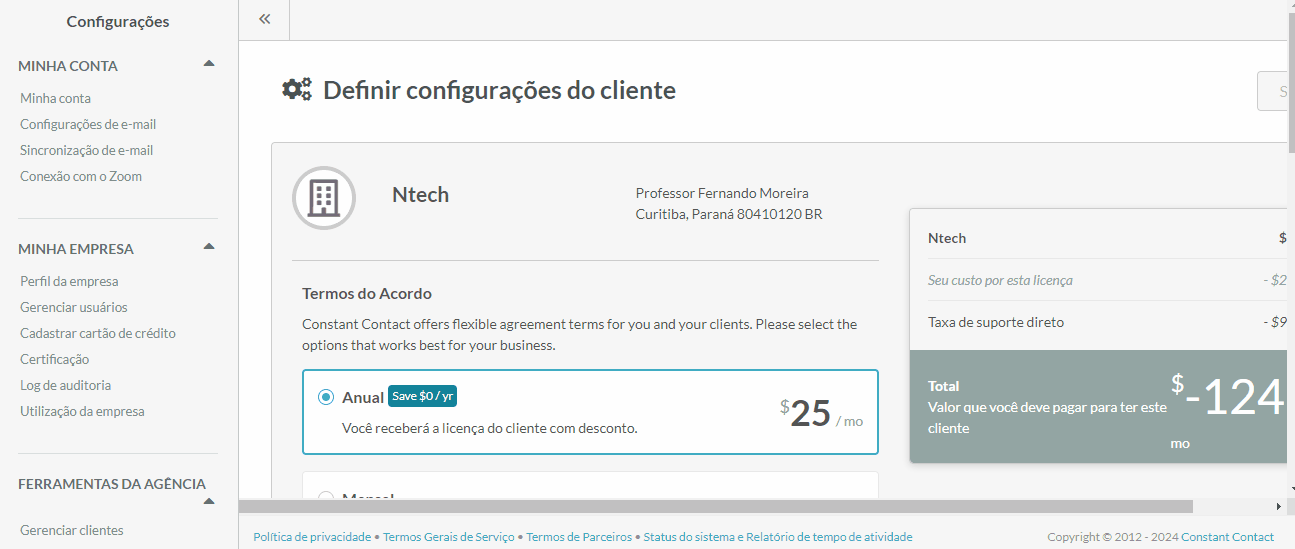 Inserir CC