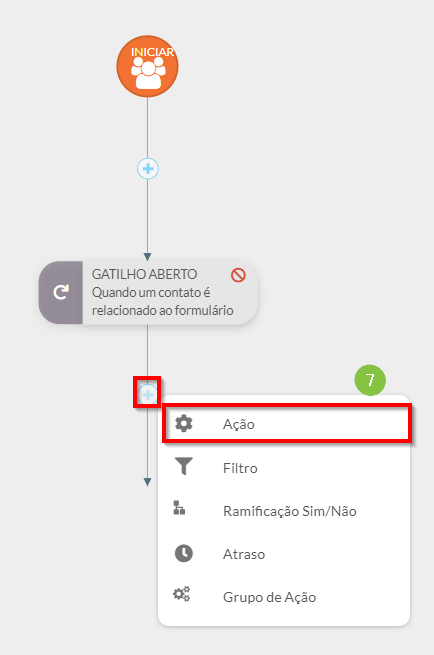 Adicionar uma ação
