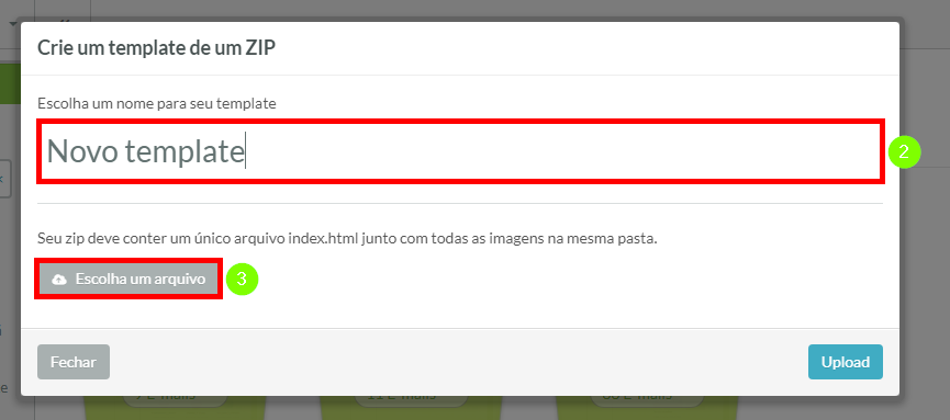 Clique em Escolher arquivo