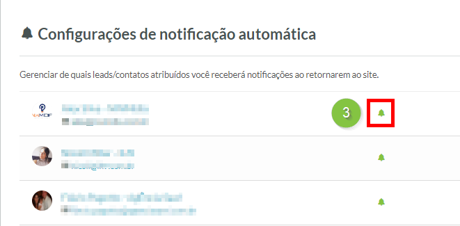 Gerenciar Notificação Automática