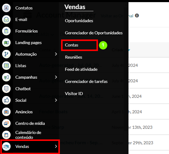 Mesclando Registros de Conta