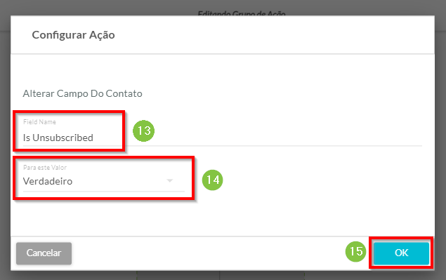 Alterar valores de campo