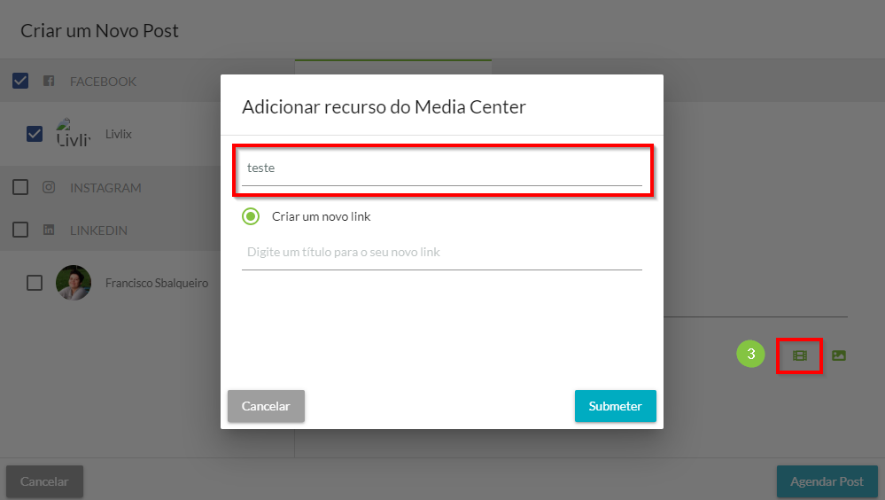 Adicionar link