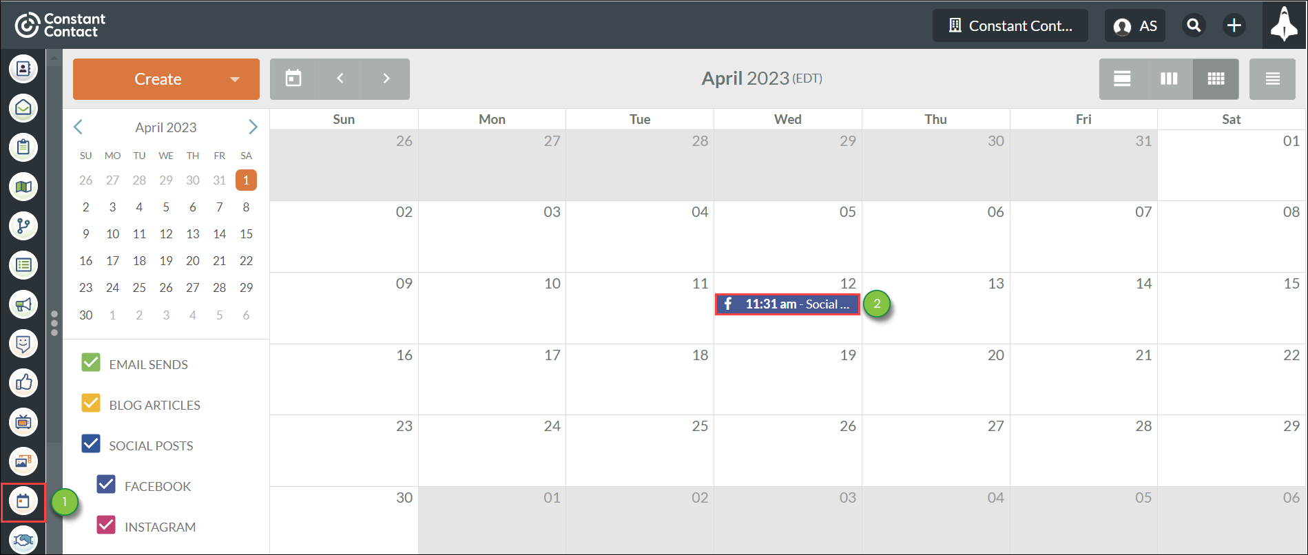 calendário de conteúdo