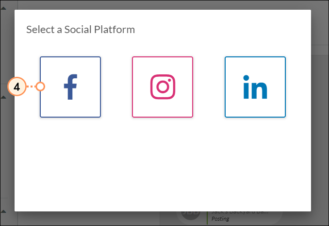 Selecionar ícone do Facebook