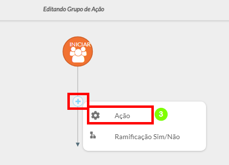 Adicionar uma ação.