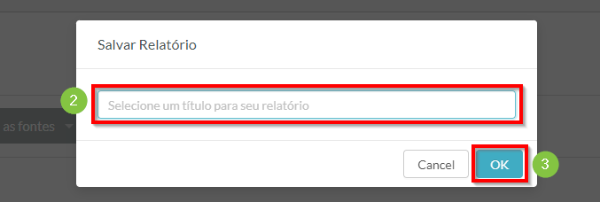 Digite um nome para o relatório