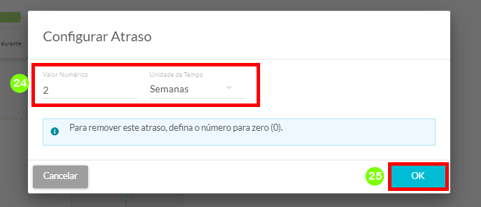 Configurar atraso de tempo