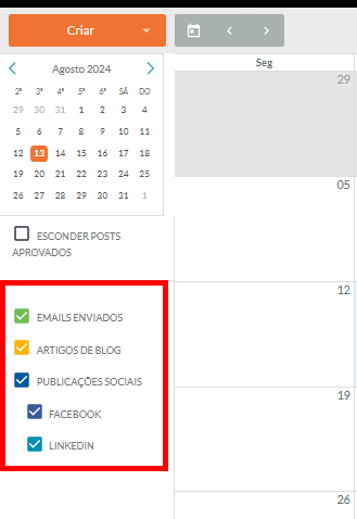 Gerenciando Calendários