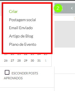 Selecione o Tipo de Postagem